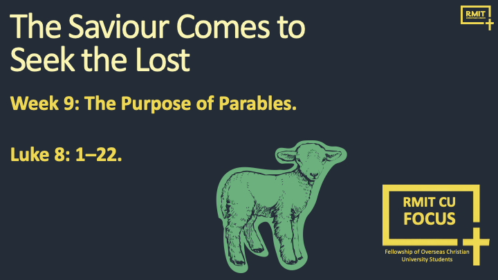 Luke 8:1–22. FOCUS. The Purpose of Parables.